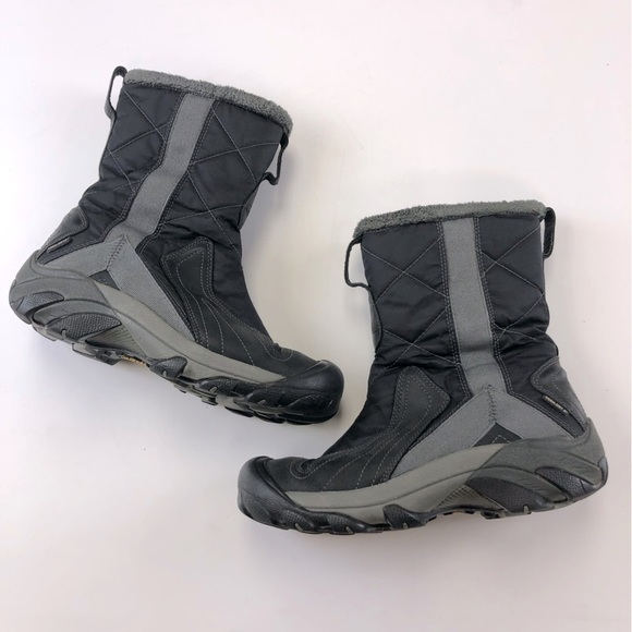 Keen Dry Betty black waterproof insulated snow boot womens side zip Size 7 - Picture 2 of 10